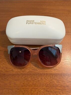 Diane von Furstenberg DVF650S Roxanne Nude Sunglasses